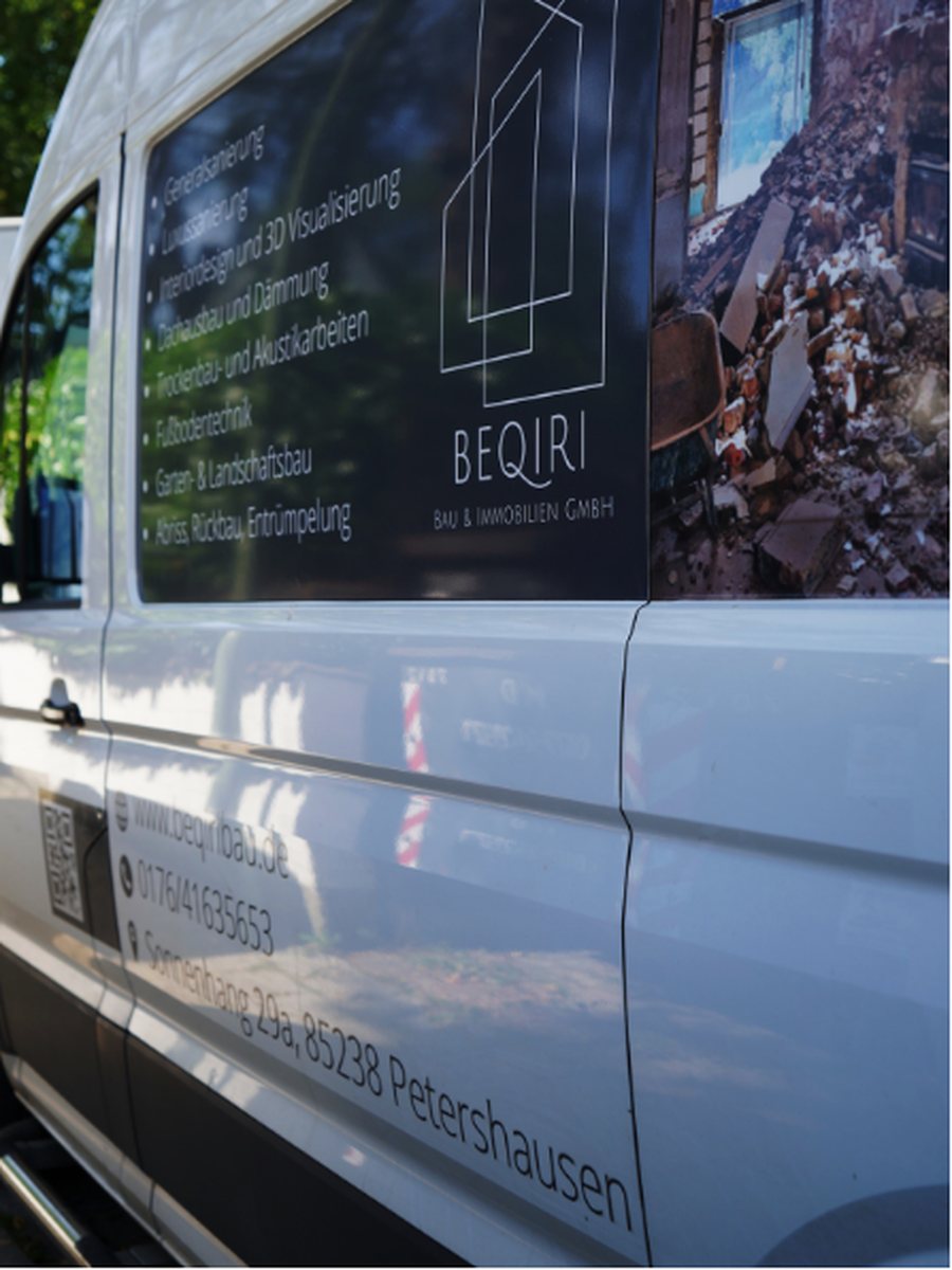 Firmenfahrzeug der Beqiri Bau & Immobilien GmbH